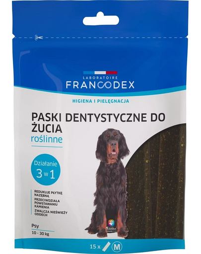 FRANCODEX Benzi de ros pentru caini M impotriva respiratiei neplacute 352,5 g/15 buc