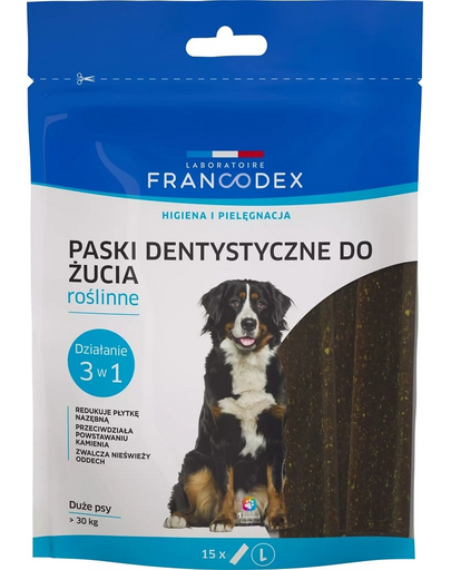 FRANCODEX Benzi de mestecat L pentru caini 502,5 g/15 buc