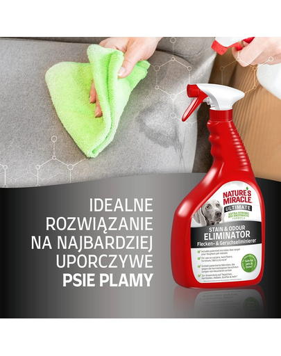 NATURE'S MIRACLE ULTIMATE Stain&Odour Remover Dog Spray pentru indepartarea petelor si mirosurilor, caine 946 ml