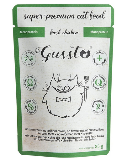 GUSSTO Cat Fresh Chicken CARNE PROASPĂTĂ DE PUI 85 g