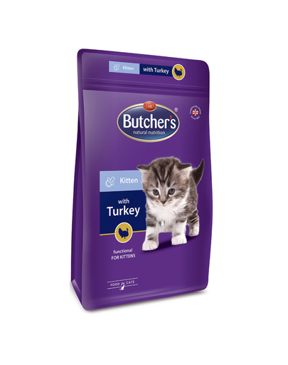 BUTCHER'S Functional Kitten Hrana uscata pisoi, cu curcan 800 g