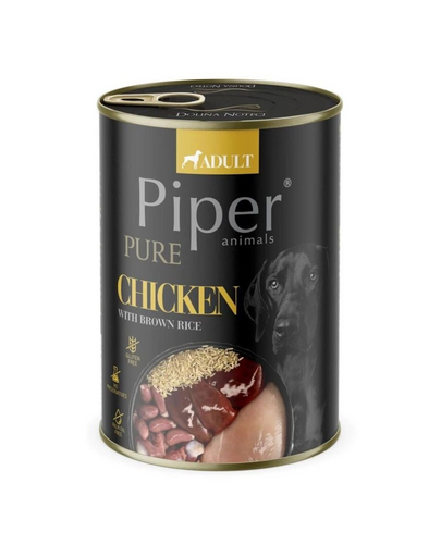 PIPER Pure pui cu orez brun 400g hrana umeda caine