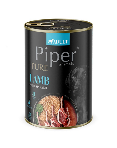 PIPER Pure miel cu spanac 400g hrana umeda pentru caini