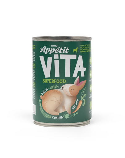 COMFY APPETIT VITA Superfood 400g hrana monoproteica caini, cu iepure