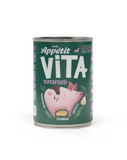 COMFY APPETIT VITA Superfood carne porc 400g hrana caini monoproteica