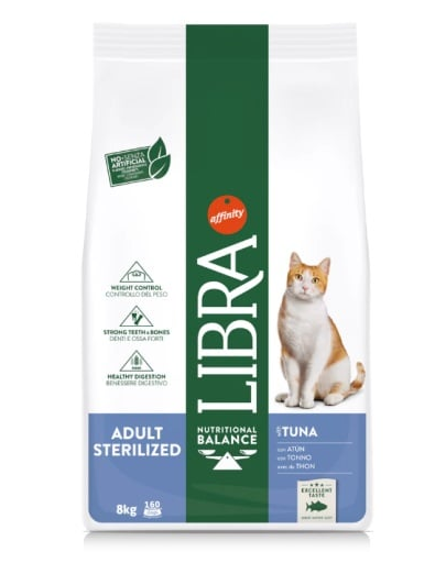 LIBRA Cat Adult Sterilized hrana pisici sterilizate sau castrate 10kg cu ton