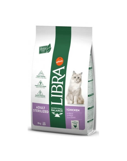 LIBRA Cat Adult Sterilized hrana pisici dupa castrare 10kg cu pui