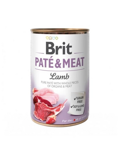 BRIT Pate&Meat lamb 400 g Conserva hrana caine, pateu cu miel