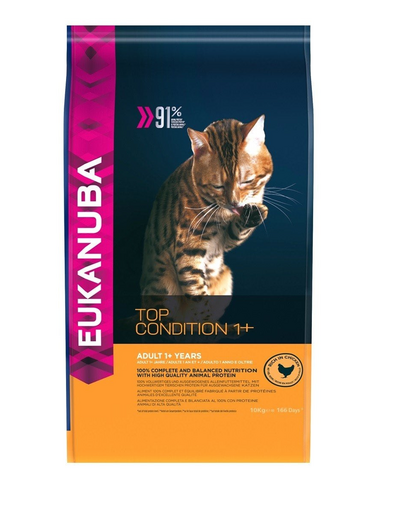 EUKANUBA Cat Adult All Breeds Top Condition Chicken & Liver 10 kg