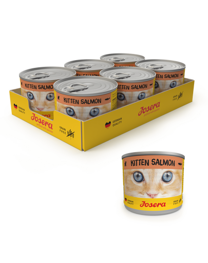 JOSERA Kitten cu somon pentru pisoi 200g conserva 6+1 GRATIS