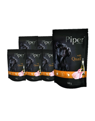 DOLINA NOTECI PIPER Animals cu prepelita 10x500 g hrana umeda pentru caini