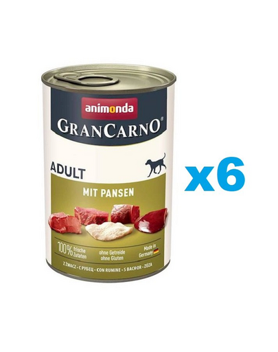 ANIMONDA GranCarno Mancare umeda cu porc pentru caini adulti 6x400 g