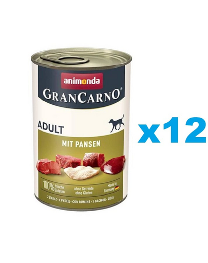 ANIMONDA GranCarno Set conserve cu porc, pentru caine 12x400 g