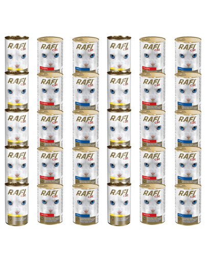 RAFI Adult conserve hrana pisici 30x415 g arome mixte