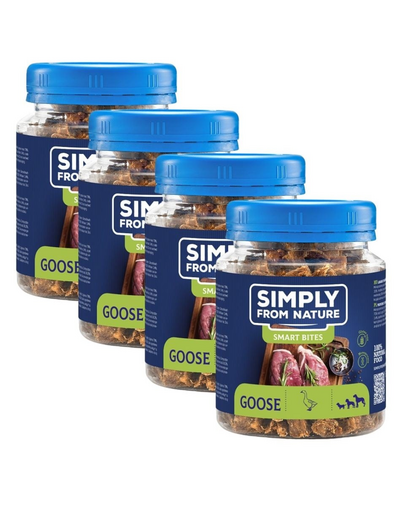 SIMPLY FROM NATURE Smart Bites pachet snack caini 4x130 g cu gasca