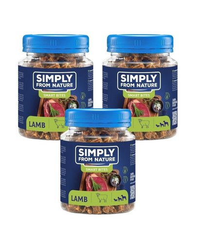 SIMPLY FROM NATURE Smart Bites Recompensa miel, pentru caini 3x130 g