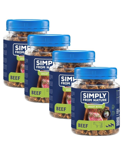 SIMPLY FROM NATURE Smart Bites 4x130 g cu vita, pentru caine