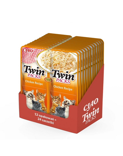 INABA Twin hrana complementara pisica 24x40 g pui in supa