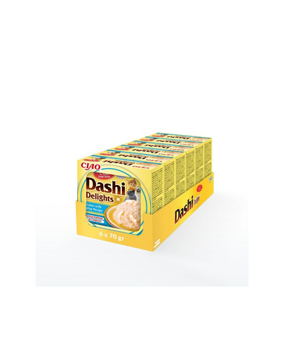 INABA Cat Dashi Delights gustare pisica 6x70 g pui si scoici