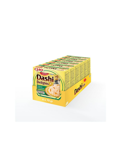 INABA Cat Dashi Delights pui si ton skipjack 6x70 g pentru pisica