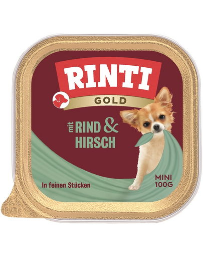 RINTI Gold Mini Arome mixte pentru caini de rase mici 18x100 g