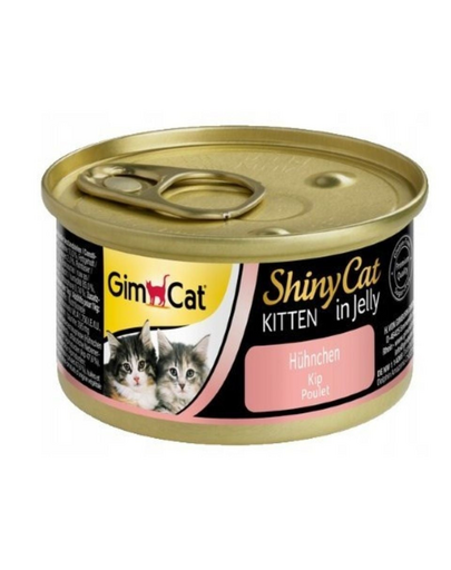 GIMCAT Shiny Cat Kitten Chicken 70 g conserva cu pui in aspic pentru pisoi