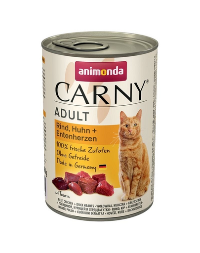 ANIMONDA Carny Adult vită, pui și inimi de rață 400 gr