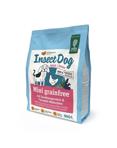 GREEN PETFOOD InsectDog Mini 5x900g hrana cu insecte pentru rasele mici de caini