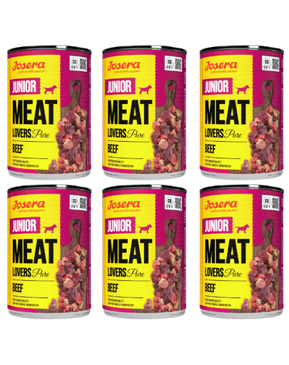 JOSERA Meat Lovers Junior Pure set conserve 6x400g caini juniori