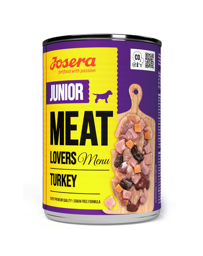 JOSERA Meat Lovers Junior Menu hrana umeda catei, din curcan 400g