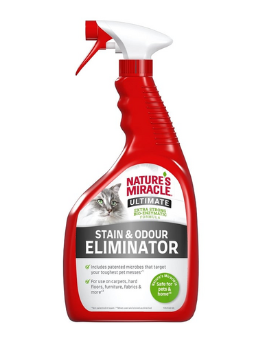 NATURE\'S MIRACLE ULTIMATE Stain&Odour Remover Cat Spary pentru indepartarea mirosurilor si petelor, pisici 946 ml