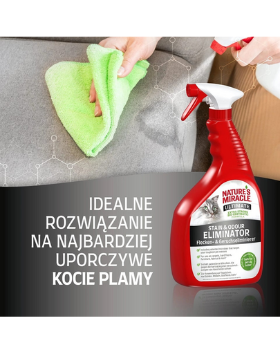 NATURE'S MIRACLE ULTIMATE Stain&Odour Remover Cat Spary pentru indepartarea mirosurilor si petelor, pisici 946 ml