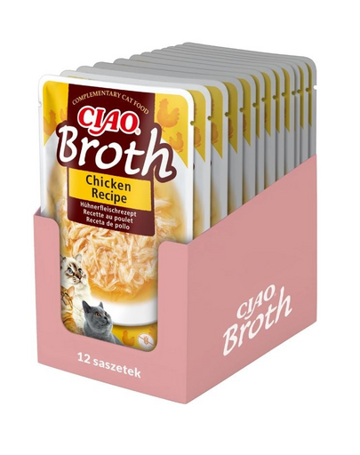 INABA CIAO Broth Hrana lichida pisici, cu pui 12x40 g