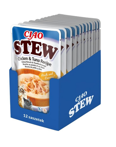 INABA CIAO Stew pui si ton pentru pisici 12x40 g