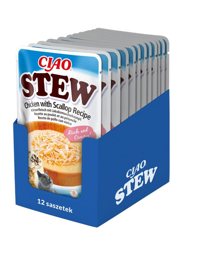 INABA CIAO Stew pui si scoici plic hrana pisici 12x40g