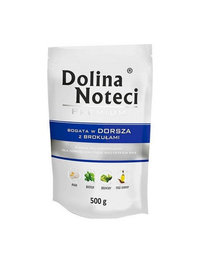 DOLINA NOTECI Premium Bogata in cod si broccoli 10 x 500 g pliculete pentru caini