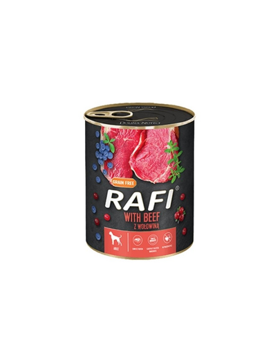 RAFI Beef cu vita 12 x 800 g mancare umeda pentru caini