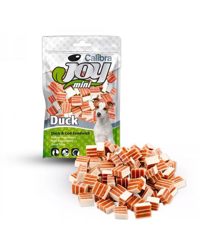 CALIBRA Dog Joy Mini Duck&Cod Sandwich 70 g delicatesa pentru caini, din rata si cod