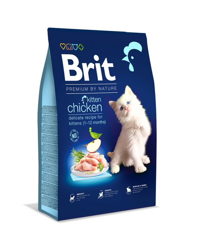 BRIT Cat Premium by Nature Kitten chicken Hrana uscata pentru pisoi sau pisici gestante, cu pui 1,5 kg