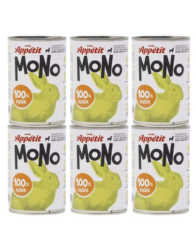 COMFY APPETIT MONO 6x400 g hrana monoproteica cu iepure