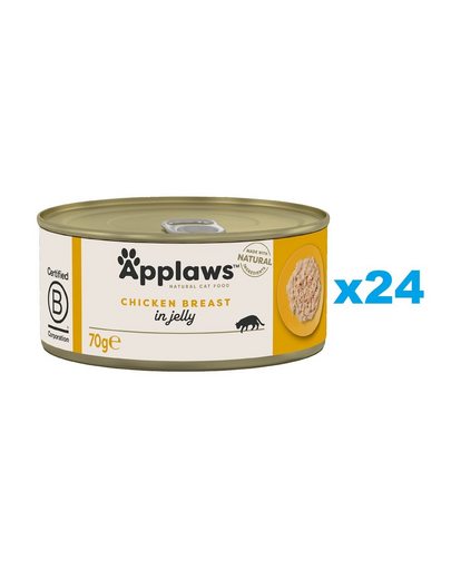 APPLAWS Kitten Chicken Breast 24x70 g hrana cu pui in aspic, pentru pisoi