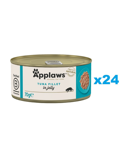 APPLAWS Cat Adult Tuna Fillet in Jelly Mancare umeda pentru pisici, cu ton in aspic 24x70g