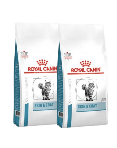 ROYAL CANIN VHN Cat Skin & Coat 2 x 400 g Hrană dietetică pentru pisici cu piele sensibilă