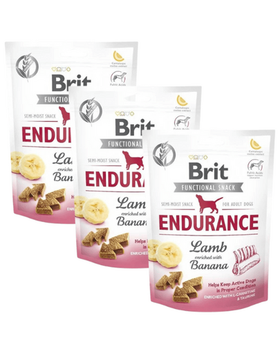 BRIT Care Dog Functional Snack Endurance Lamb 3x150 g gustari pentru caini cu miel