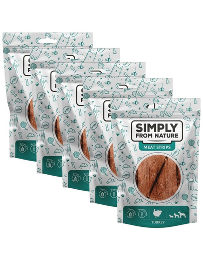 SIMPLY FROM NATURE Meat Strips 5x80 g stripsuri pentru caini