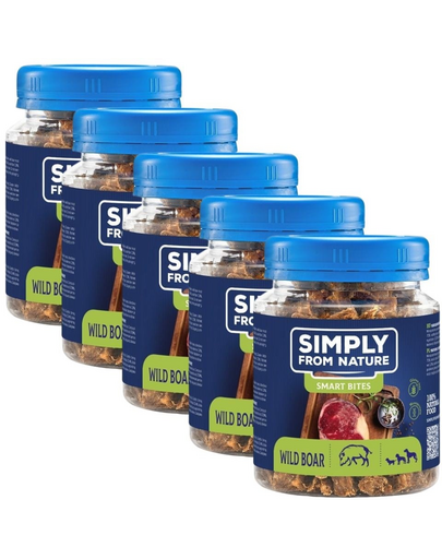 SIMPLY FROM NATURE Smart Bites cuburi mistret 5x130 g snack caine