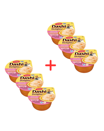 INABA Cat Dashi Delights hrana cu somon pentru pisica 6x70 g