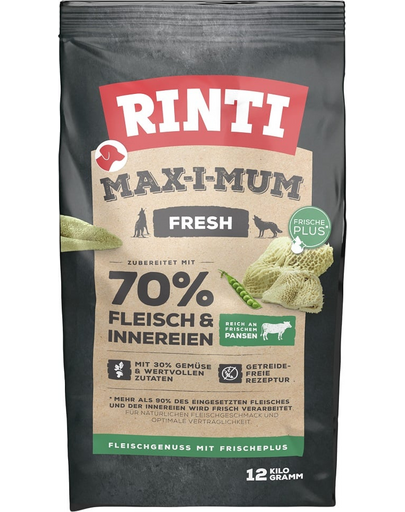 RINTI MAX-I-MUM Rumen hrana uscata pentru caini adulti, cu rumen 12 kg