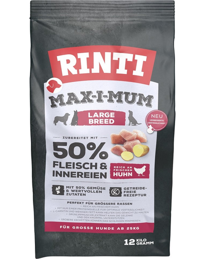 RINTI MAX-I-MUM Large Breed Chicken hrana caini rase mari, cu pui 12kg