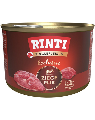 RINTI Singlefleisch Exclusive Goat Pure carne de capra hrana monoproteica pentru caini 185 g